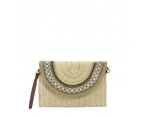 Bolso De Hombro Y Mano Rafia Paja